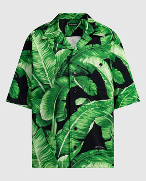 Dolce&Gabbana Зеленая рубашка в принт banana tree G5LI0TFSFM4