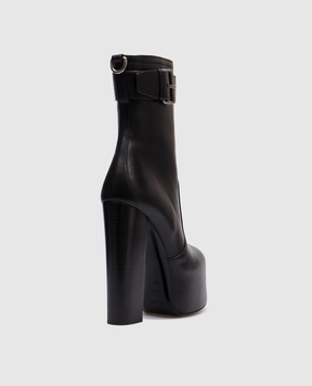 Saint Laurent Чорні шкіряні ботильйони 6876621Y800