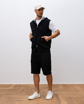 Brunello Cucinelli Черные шорты карго MM8313222G