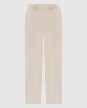 Brunello Cucinelli Бежевые вельветовые штаны MA180P9078
