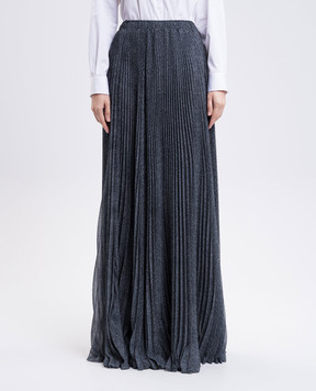 Ermanno Scervino Серая юбка-плиссе в узор D472O345VJR