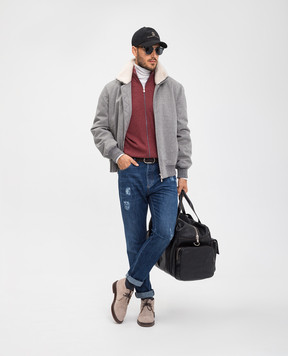 Brunello Cucinelli Синие джинсы с прорехами M0Z37X2340