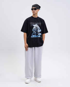 Vetements Черная футболка с брендовым принтом UCF76TR600B
