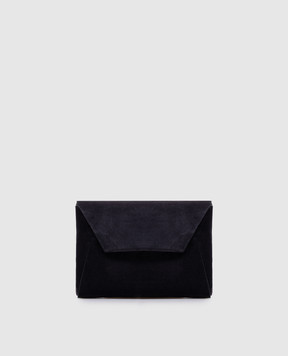 Brunello Cucinelli Синий замшевый клатч Duo с логотипом MWDLD2722P