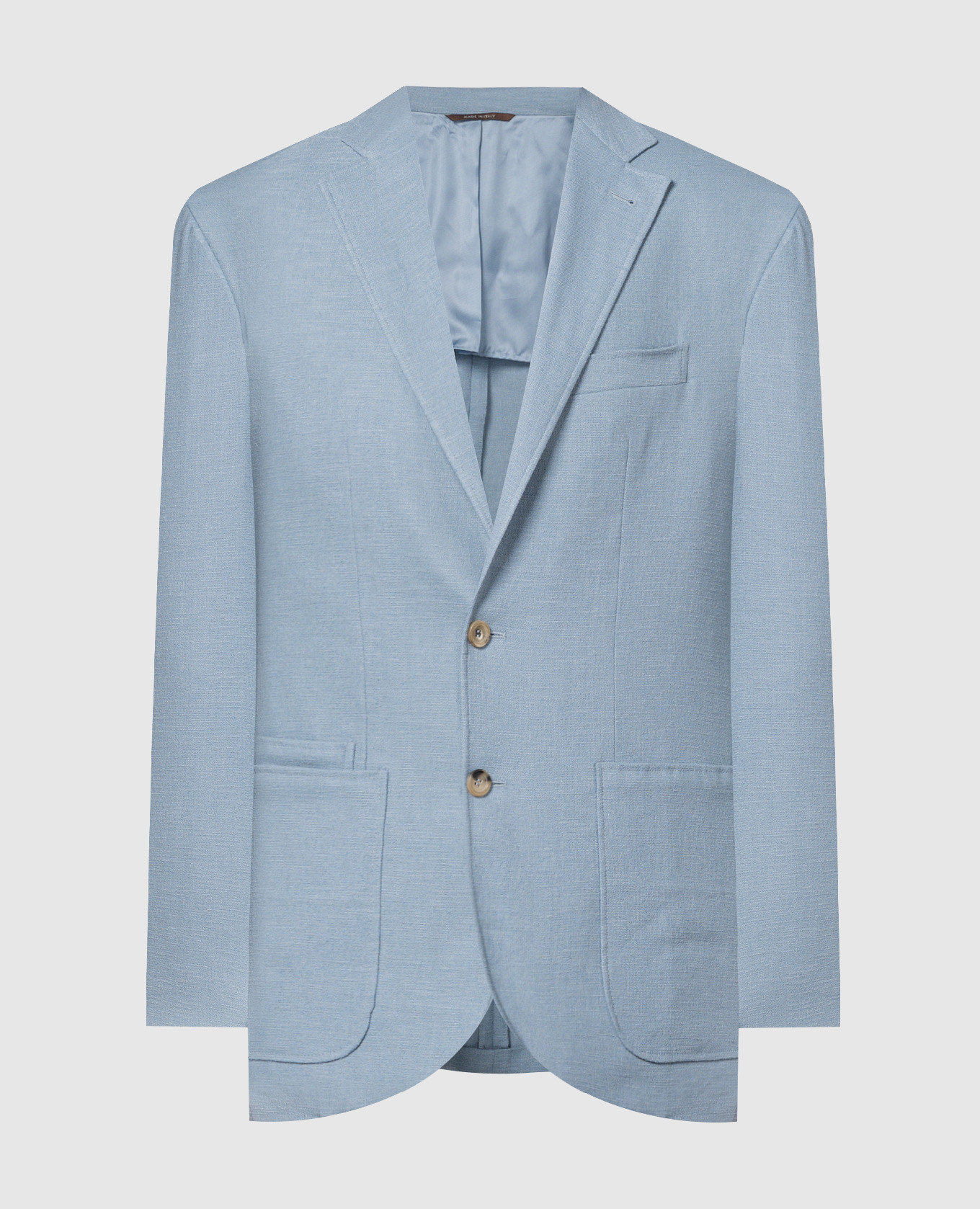 Blue blazer with linen