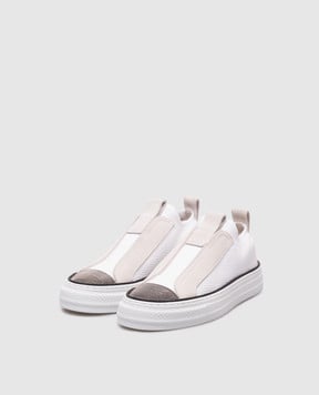 Brunello Cucinelli Белые кеды с цепочкой мониль MZ49G2940