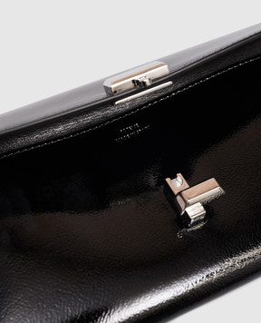 Toteme Чорний шкіряний лакований гаманець T-Lock 254WAM0041LE0164