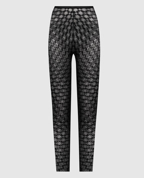 Givenchy Чорні легінси в фактурний принт монограми логотипа BWB04A20GU