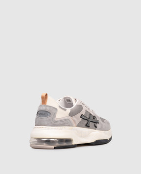 Premiata Серые комбинированные кроссовки DRAKE DRAKE