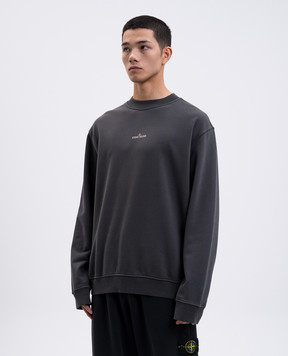 Stone Island Сірий світшот з принтом емблеми K2S156100018S0195