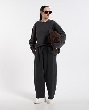 Helmut Lang Серый свитшот Upstate с патчем логотипа O10HM502
