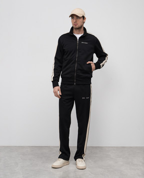 Palm Angels Черные спортивные брюки с вышивкой логотипа PMCJ020C99FAB002