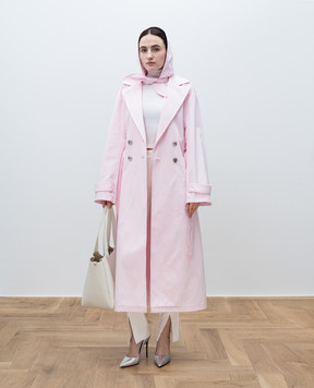 Givenchy Розовый двубортный тренч с капюшоном. BW00Q615XZ