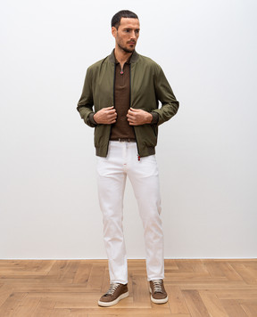 Kiton Зелена вітровка з логотипом UBLMSEAK0750F