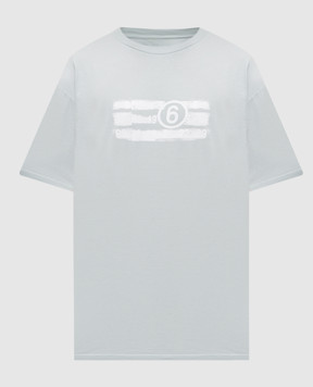 Maison Margiela MM6 Зеленая футболка с принтом логотипа SH2GC0023M20115