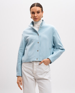 Herno Блакитна укорочена куртка з вовни GI000292D33439