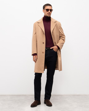 Brett Johnson Бордовий гольф з кашеміру та шовку FW25K36LPROVIN