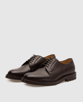 Brunello Cucinelli Коричневые кожаные дерби MZUNAIX810