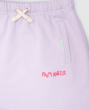 Palm Angels Дитяча фіолетова спідниця з логотипом PGCK001S25FLE00112+
