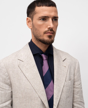 Brunello Cucinelli Галстук из шелка в полоску MV8930018