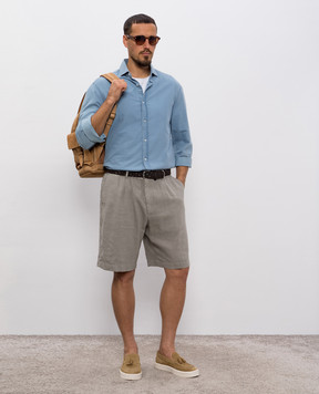 Brunello Cucinelli Зелені шорти з льону M236PU0065