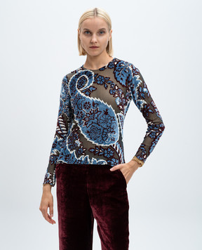 Etro Топ в узор WRJA003899JJD03