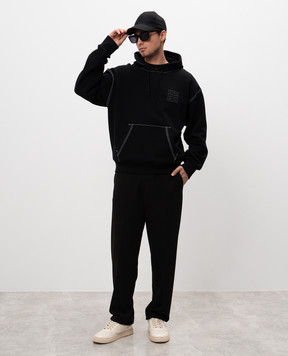 Givenchy Черные худи с аппликацией 4G BMJ0LA3YPQ