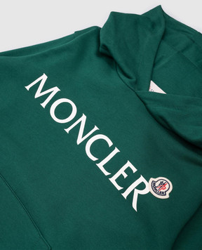 Moncler ENFANT Детское зеленое худи с логотипом K19548G0001189AKM810