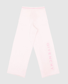 Givenchy Дитячі рожеві двосторонні спортивні штани з логотипом H30404612