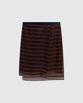 Brunello Cucinelli Юбка из шелка в полоску M0F54G2218