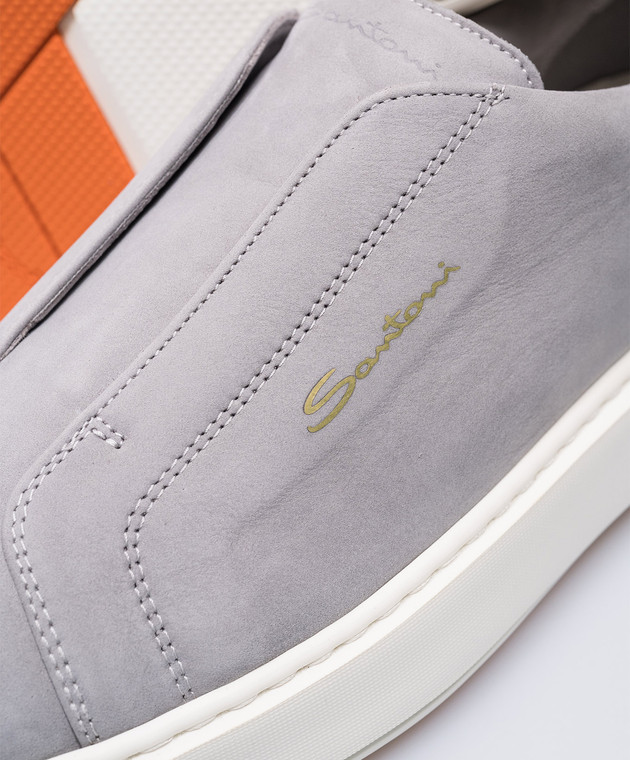 Santoni Сірі сліпони Victory з нубуку WBCD61265BARTFDY зображення 5