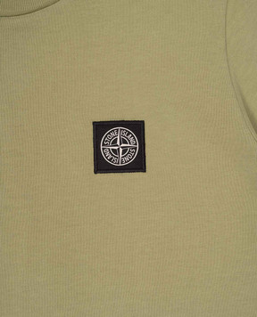 Stone Island Зелена футболка з нашивкою логотипа 8116201471012