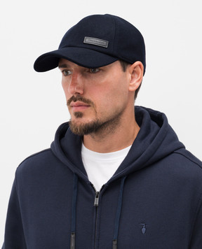 Trussardi Синяя кепка с шерстью с логотипом E001C000007NXHB04T98