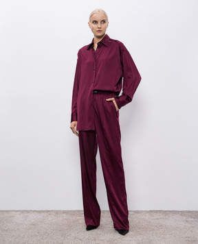 Tom Ford Бордова блуза із шовку CA3211FAX881