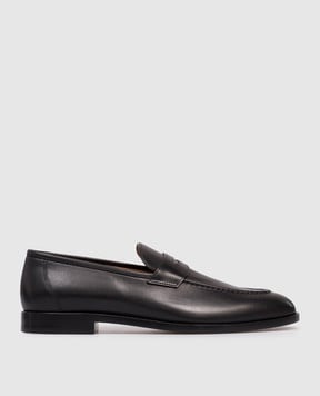 Loro Piana Черные кожаные лоферы Sergio FAP5428