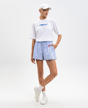 Off-White Біла футболка з принтом Cloudy Arrow 2AA124F25JER004