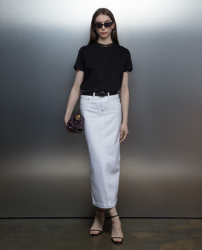 WARDROBE.NYC Біла джинсова спідниця з патчем логотипа W2097PC