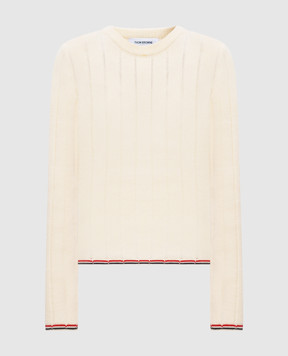 Thom Browne Бежевый свитер из шерсти FKA501AY1024