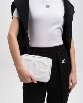 Dolce&Gabbana Біла шкіряна сумка-крос-боді  DG LOGO BB7290AW576