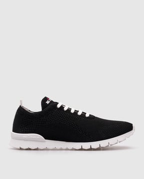 Kiton Чорні кросівки з вишивкою логотипа USSFITSN00809