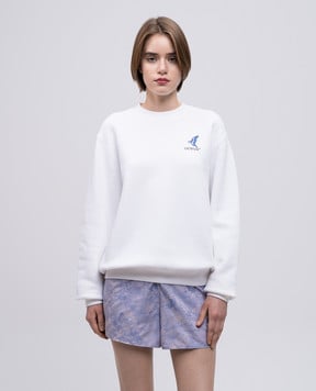 Off-White Білий світшот з принтом OWBA055S25FLE001