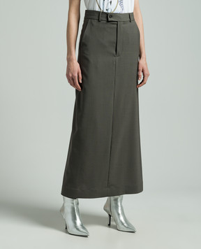 Maison Margiela MM6 Сіра спідниця з вовни S62MI0014M35080