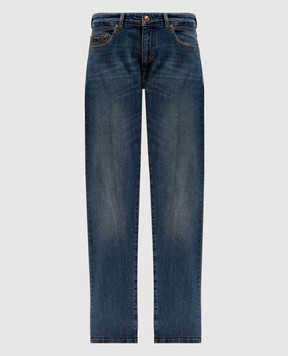 Versace Jeans Couture Синие джинсы-бойфренды с логотипом 77HAB519CDW56