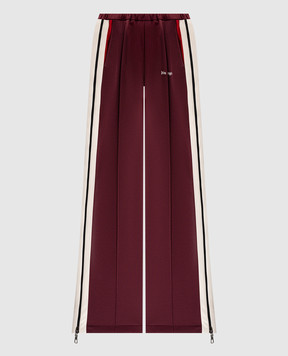 Palm Angels Бордові спортивні штани з логотипом PWCJ039F25FAB001