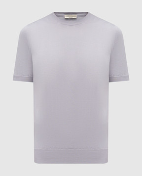 Cashmere&Whiskey Серая футболка с шелком и кашемиром FS03