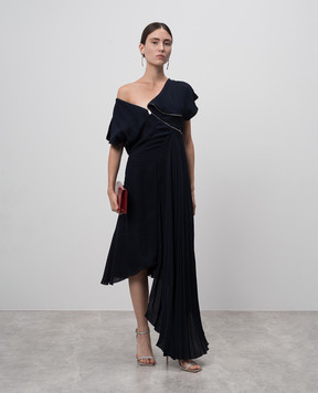 Christian Dior Синя сукня із шовку асиметричного крою 4C21929A1636