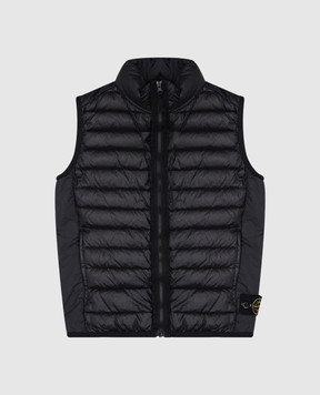 Stone Island Дитячий чорний пуховий жилет з логотипом K1S16G100002S002468