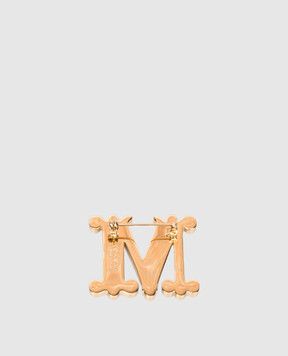 Max Mara Золотиста брошка Bath2 з кристалами BATH2