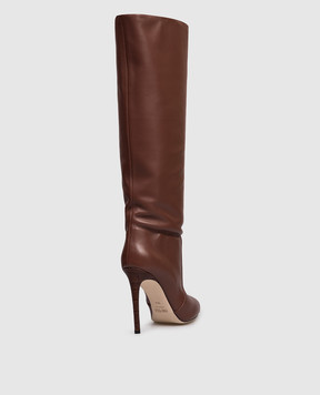 Paris Texas Коричневі шкіряні чоботи Stiletto PX501XLTH3