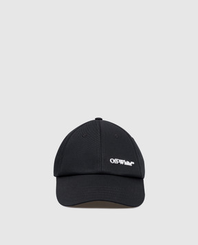 Off-White Черная кепка с логотипом OMLB069F24FAB002